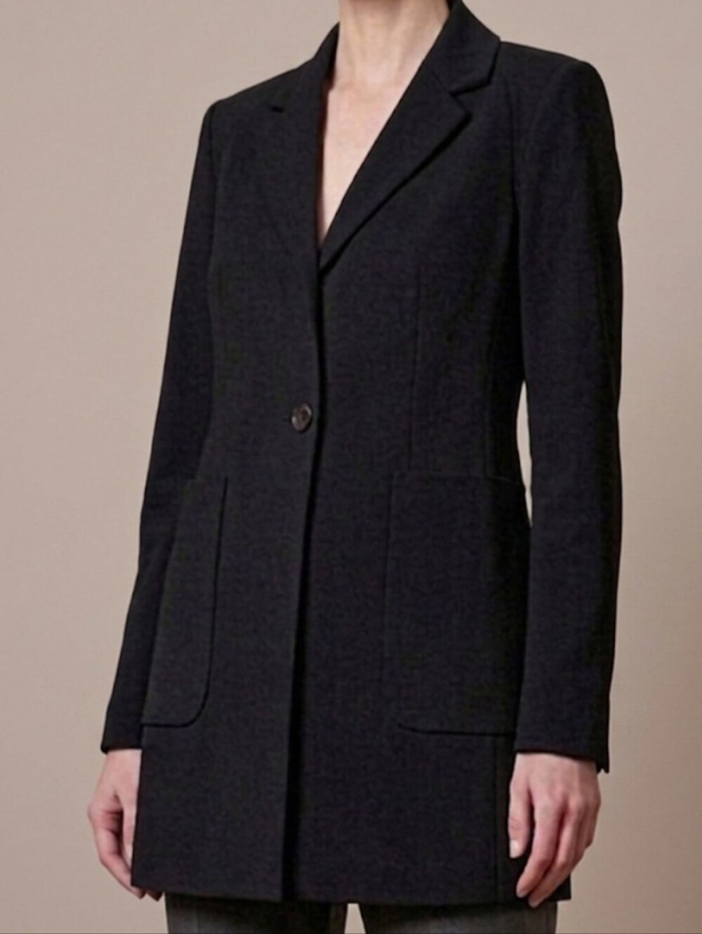 Vintage Anthropologie Blazer Jacket by Cartonnier Business-wear / Sz 4 / Black